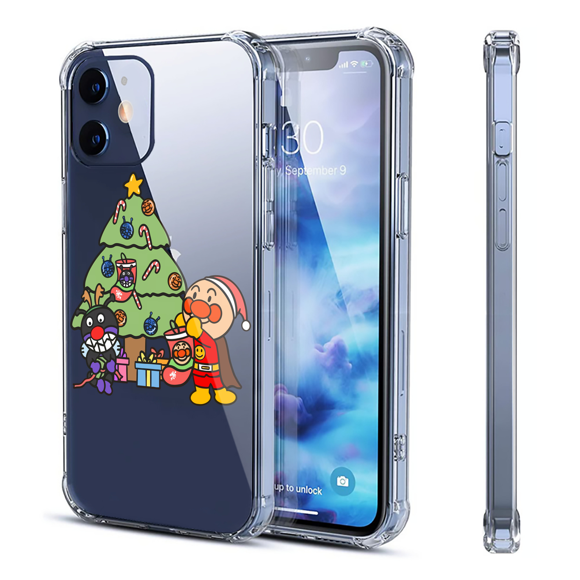 （画像用） アンパンマン Anpanman 【iPhone 12シリーズ対応】透明スマホケース（クリアソフトケース）